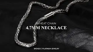ByEnzo Wheat Chain Necklace, 4.7mm | Platnum Jewelry