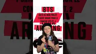 Suite de mon projet t-shirt brod&eacute; pour le concert BTS 🧵 pt. 2