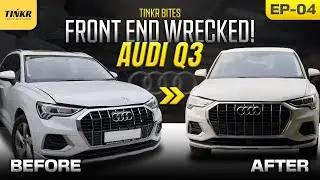 Audi доведена до совершенства! Страховка получена | Бампер, решётка и фары отремонтированы | Tinkr