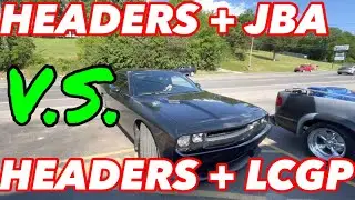 Dodge Challenger R/T 5.7L HEMI LONG TUBE HEADERS & JBA Vs LONG TUBE HEADERS & LCGP!