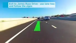 Exiting the New M4 at James Ruse Drive