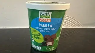 Aldi Earth Grown Vanilla Chocolatey Covered Frozen Dessert Bites #veganfoodtastetest #aldiearthgrown