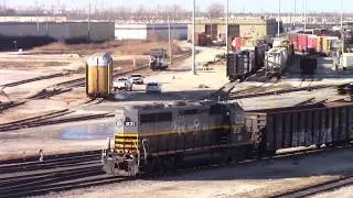 CSX, BRC, and CN Action at Clearing Yard 12/27/16