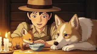 🌧️ Rainy Forest ASMR 🌲 | Cozy Cabin Ambience | Fox Rescue Story | No Talking | Ghibli Style