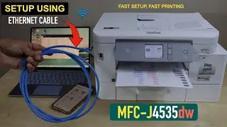 Настройка кабеля Ethernet для Brother MFC-J4535dw &mdash; прямое подключение к маршрутизатору &mdash; быстрая...