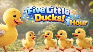 Five Little Ducks 🦆 1 Hour Loop | Nursery Rhymes for Kids | Fun Kids Songs