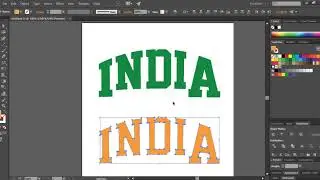 Create a text in Indian Flag using Adobe Illustrator