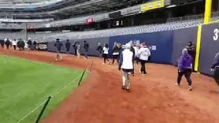 On the field at Yankee Stadium - April 15, 2018