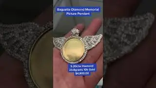 Baguette Diamond Memorial Picture Pendant by Ijaz Jewelers