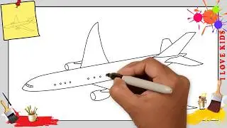 Flugzeug zeichnen schritt für schritt für anfänger & kinder - Zeichnen lernen