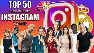 TOP 50 MOST FOLLOWED INSTAGRAM ACCOUNTS 2023 - Comparison