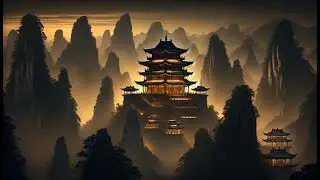 Traditional Chinese Golden Mountains at Dusk | Cinematic Meditation Music