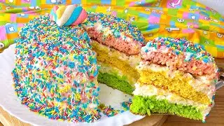 BOLO COLORIDO DE FRIGIDEIRA PRO DIA DAS CRIANÇAS / SEM FORNO