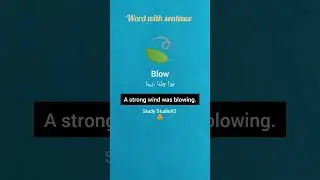 Blow word urdu meaning with sentence 🙂 #studystudio92😍 #shortsfeed #blow #englishgrammar