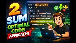 2 SUM OPTIMAL CODE  #leetcode  #btech #coding #dsa