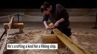 Crafting a keel for a Viking ship.