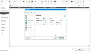 8 Creating a supplier account in Sage