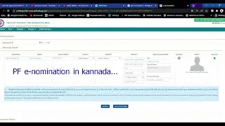 PF e-nomination update video in kannada