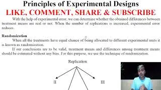 Principles of Experimental Designs & Its Basic Concepts-Terminologies | Lecture | Neeraj Singh