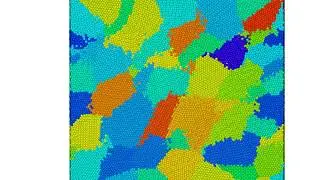 Shear-pressure deformation of a 5 nm grain size Al model