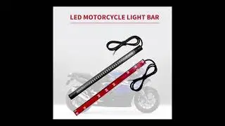 48 LED Motorcycle Light Bar Strip Tail Turn Signal Tail Rear Brake Stop Bulb Lamp Brake Light