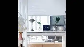 Motorized Shangri-La blinds in the study room