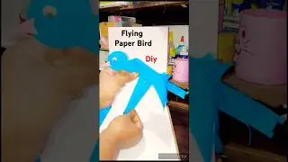 Diy flying paper bird/easy paper craft #shorts #viralshorts #trending  #diyyoutubeshorts