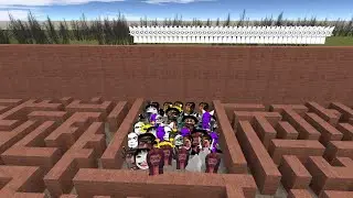 Escaping the BIGGEST Maze from Nextbots (GMod) Long Video