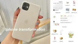 iphone transformation; cute + minimal aesthetic, ios 14 widgets