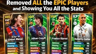 Showing the all players stats of new big time messi and all other Epic players #efootball2026 