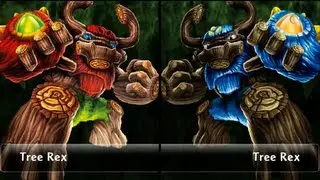 SKYLANDERS GIANTS TREE REX VS GNARLY TREE REX RING OUT
