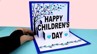Children's day card | Handmade Greeting cards |Happy Children's day paper craft | Childrens day card