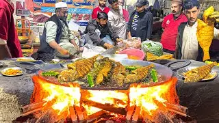 PESHAWARI SPICES DEEP FRIED FISH MAKING | VILLAGE STYLE FRIED FISH RECIPE | PAKISTANI STREET FOOD
