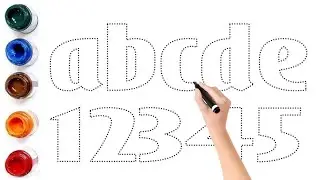 Alphabet ABCDE and Number 12345 Tracing and Coloring For Kids Toddlers/Alphabet ABC For Preschool