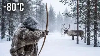 He Faces -80&deg;C Alone Survival | Yakutia Nomad Survival | Wolf, Bear & Reindeer Hunt