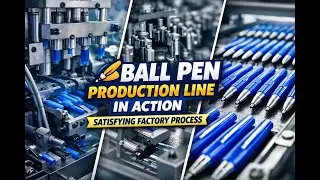 ✍️ Ball Pen Production Line in Action | Satisfying Factory Process
