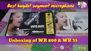 unboxing and review of WR 800 condenser microphone WR 35 stand with filter - audio testing