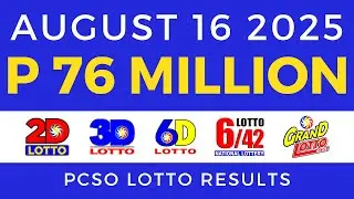 Lotto Result Today 9pm August 16 2025 PCSO