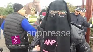وقفة دوي الاحتياجات الخاصة امام حديقة الحيونات عين السبع يطالبون بعسيلة مجانية الدخول