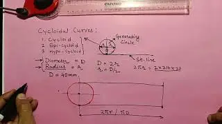 Cycloidal Curves in Engineering Drawing | How to draw a Cycloid in Engineering Drawing 