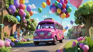 Bunny and the Pink Bus Song | Colorful Mango Garden Adventure for Kids