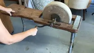 Lot 115:  Antique Grinding/Sharpening Wheel