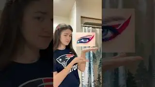 For the Patriot&rsquo;s Preseason game! 🏈 #patriots #preseason #football #makeup #graphicliner #forfun 💄