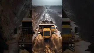 MINING TRUCK IS DRIVING THROUGH MUDDY ROAD #miningtruck #muddyroad