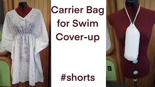 Easy DIY Carry-On Bag for your Swim Cover-Up!! *free PDF pattern* #shorts #youtubeshorts #sewing