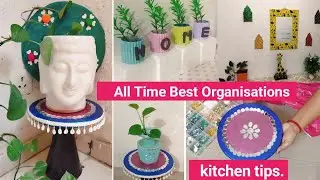All time best organisation and kitchen tips|hacks|waste materials reuse ideas 