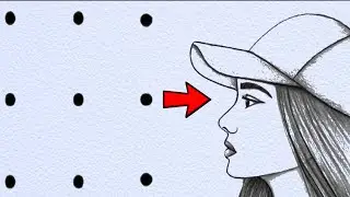 How to draw a girl with cap | Girl drawing easy step by step | Beautiful girl drawing for beginners