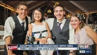 Adopted child diagnosed with SMA adapts, excels beyond family's dreams