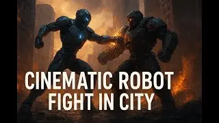 Epic Cinematic Robot Fight Scene Trailer | VFX Cinematic Short | AI Generated