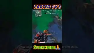 #Bgmi.! #Fasted 1 v 3 🔥🔥🔥 #Shorts #youtubeshorts